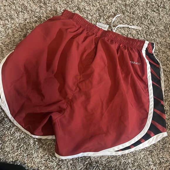 Nike red Razorback, dri fit athletic shorts with liner - Picture 2 of 5